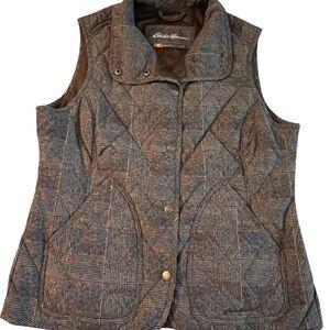 Eddie Bauer Women's Gray Quilted Vest